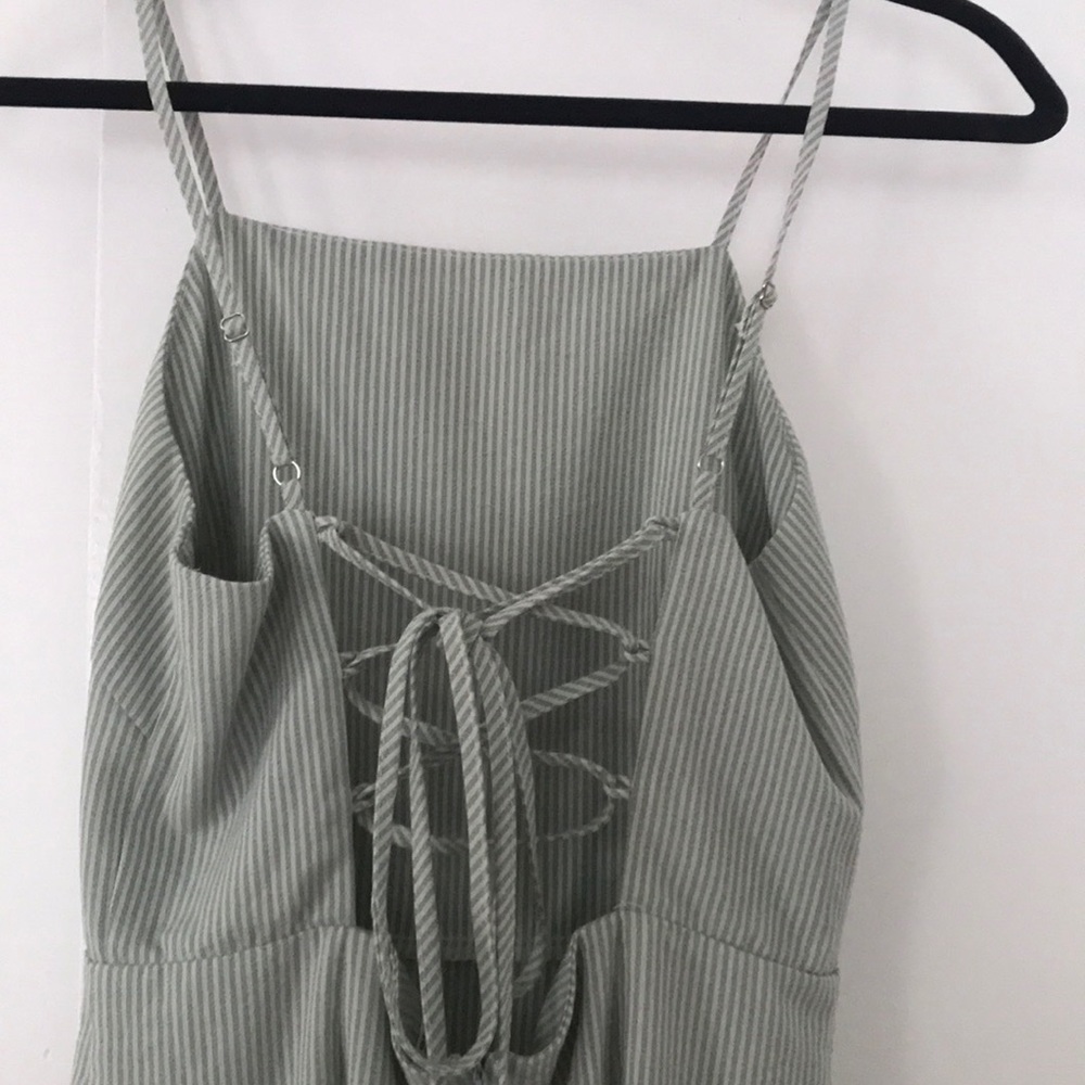 Striped Tie Back Midi Dress